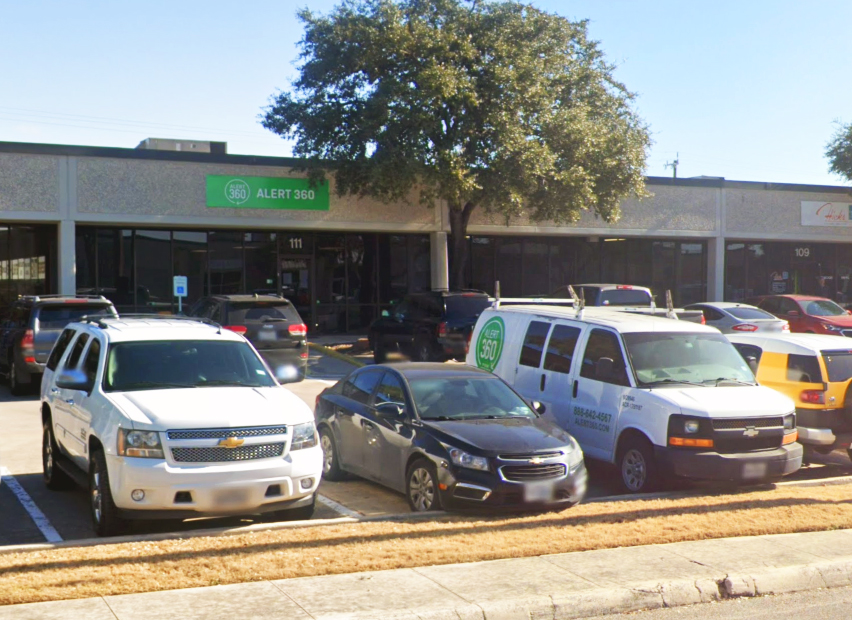 Alert 360 Security San Antonio store front. 