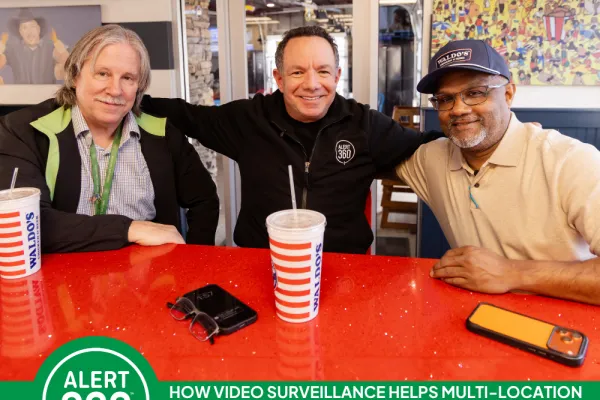 Richard Ginsburg - the CEO of Alert 360, Don Fuson - the Branch Manager of Alert 360 in Tulsa and Dino the GM of Waldo's Chicken and Beer