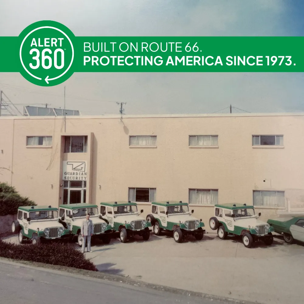 Image of the old Guardian Building on Route 66 where Alert 360 began
